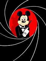 Mickey Mouse James Bond Disney Art